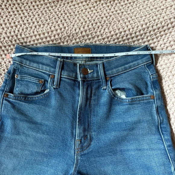 Mother The Insider Ankle Fray Jeans Eager Beaver 25 High Rise Crop - Picture 9 of 11